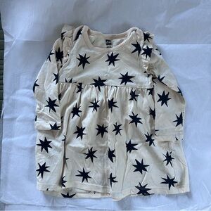 Tea Collection Cream and Black Star Dress